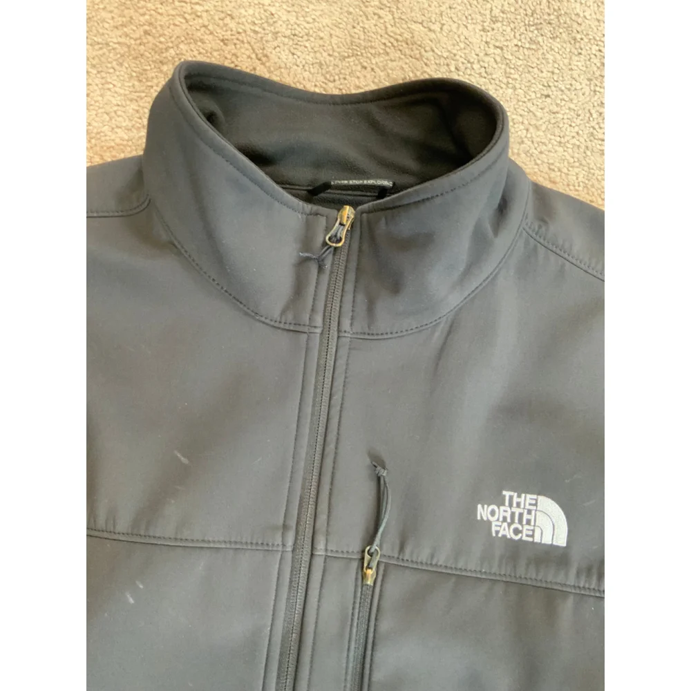 The North Face Men's Black White Logo Jacket Size XXL Gorpcore Outdoor Versatile